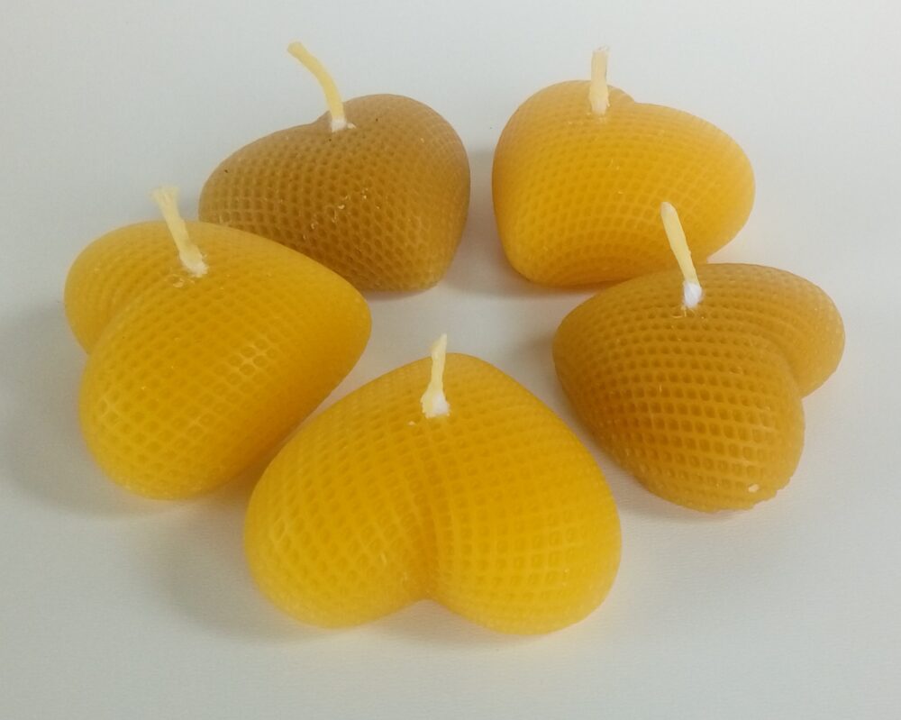 świeca, świeczka, świeca serce, świeca z wosku pszczelego