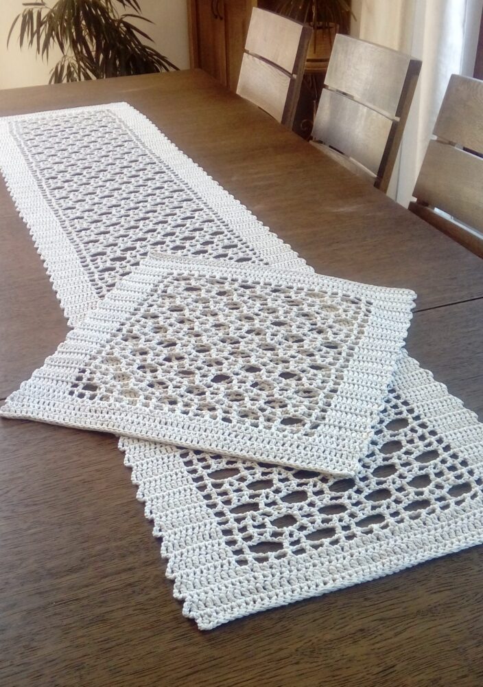 obrus, bieżnik, długi bieżnik. serwetka, podkładka, ręcznie robione