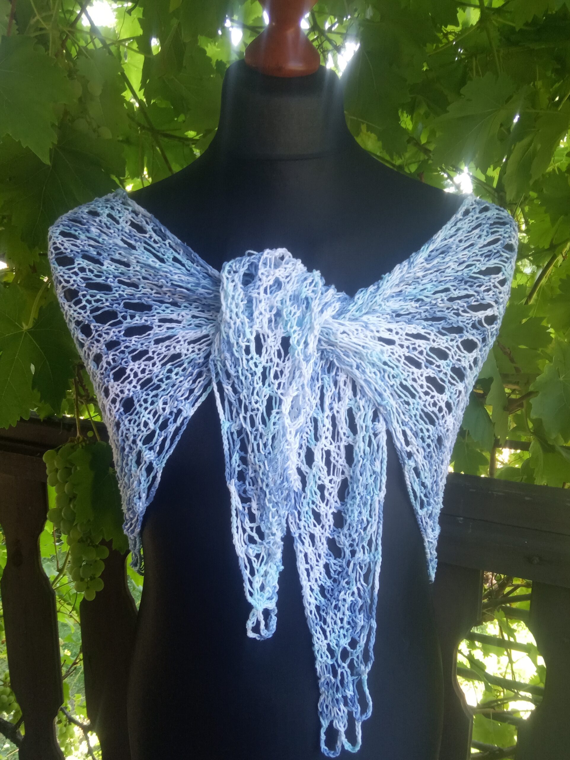 Chusta z bawełny w błękitach letniego nieba - obrazek 2