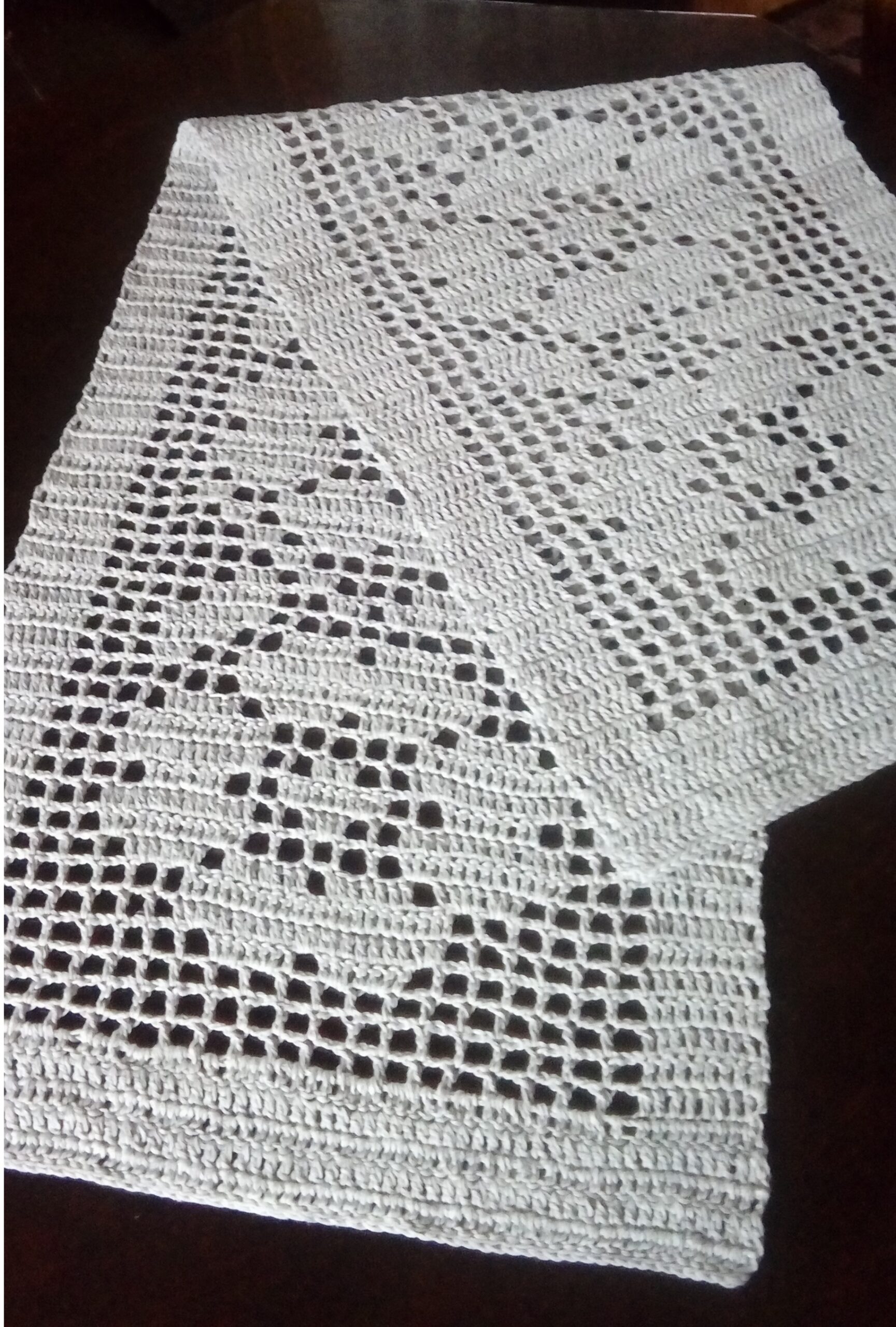 Bieżnik Romantyczny w kwiaty, szary - obrazek 3