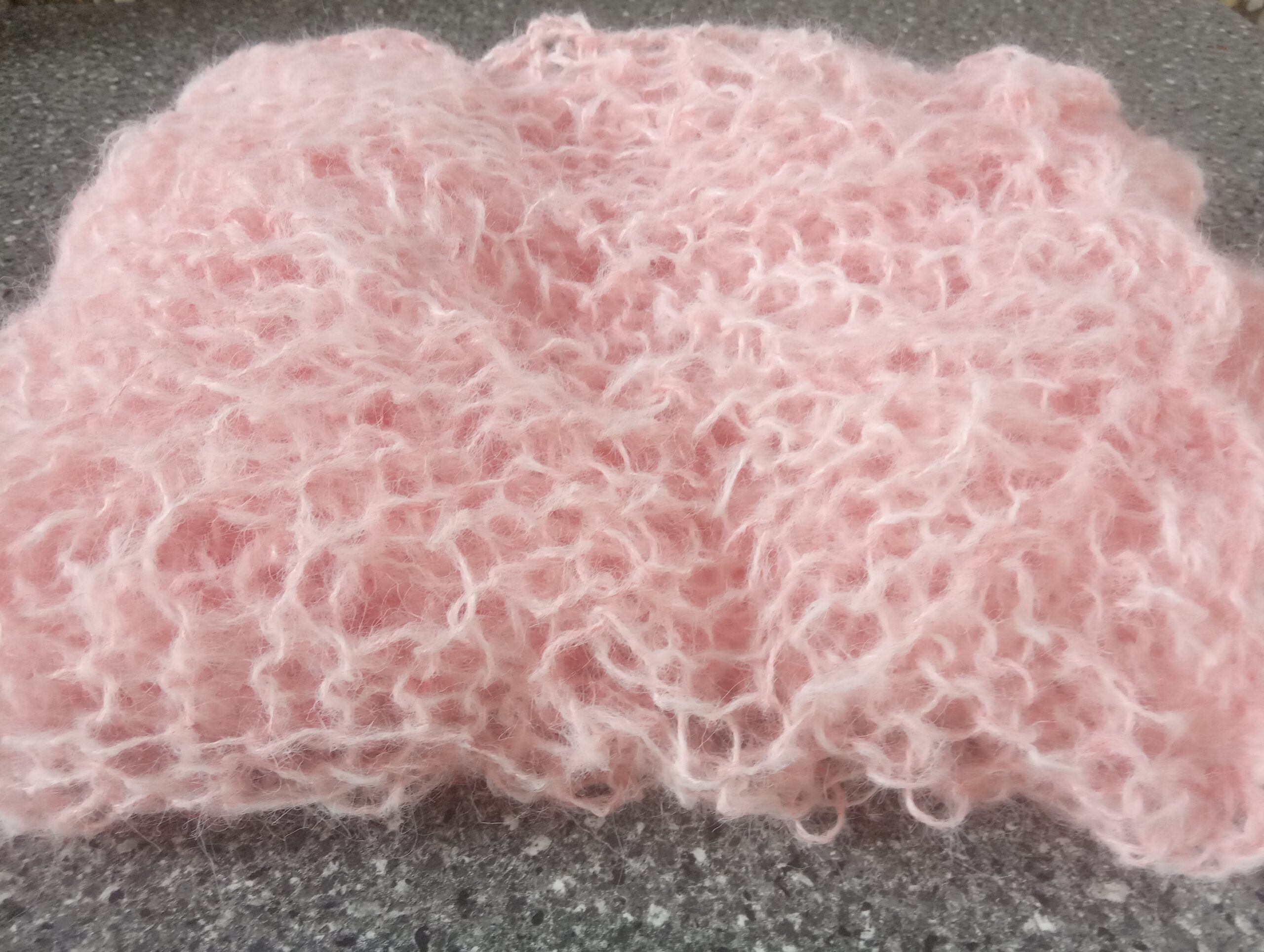 Moherowy szal z alpaką - obrazek 4