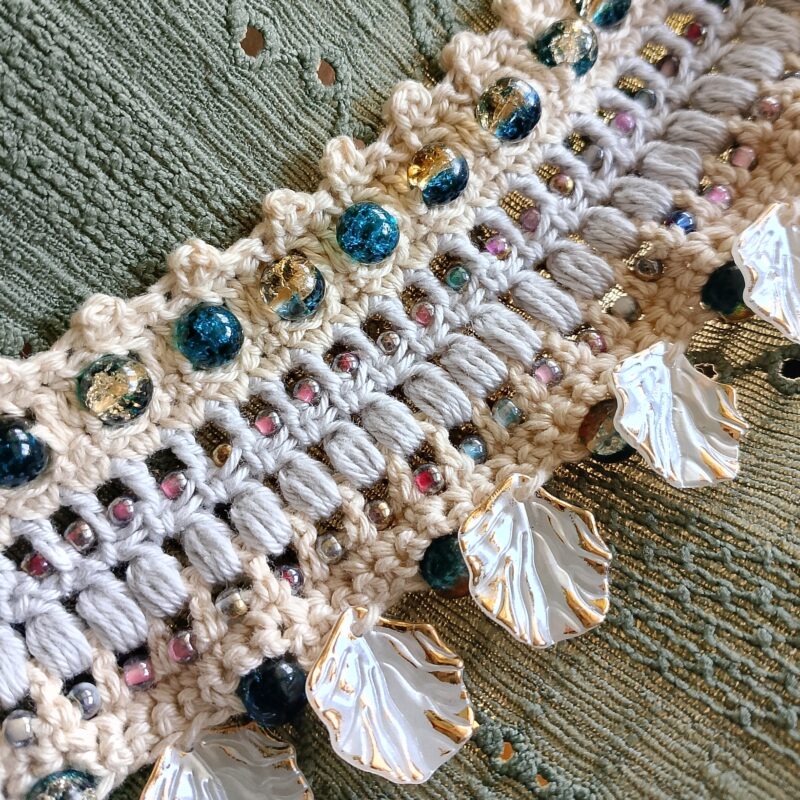 7×15,18cm bransoletka bawełna koraliki